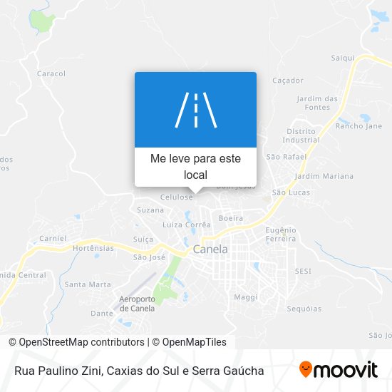 Rua Paulino Zini mapa