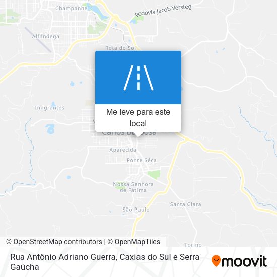 Rua Antônio Adriano Guerra mapa