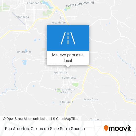 Rua Arco-Íris mapa