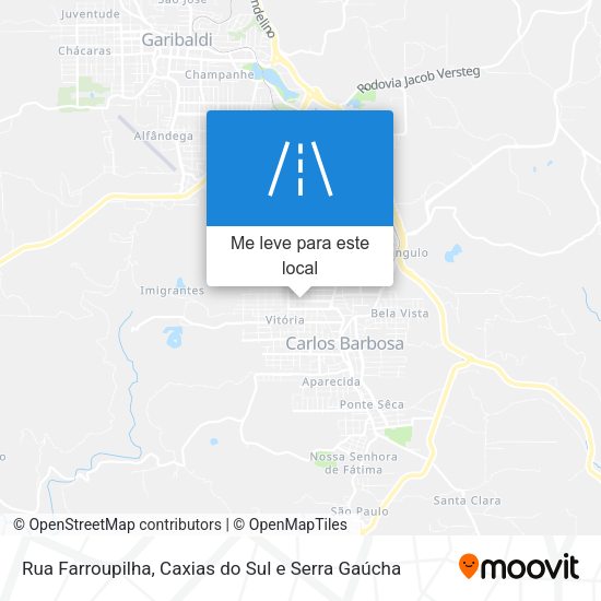 Rua Farroupilha mapa
