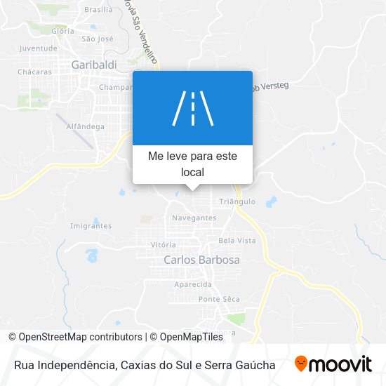 Rua Independência mapa