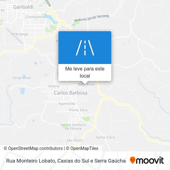 Rua Monteiro Lobato mapa