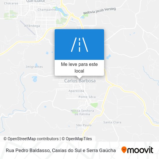 Rua Pedro Baldasso mapa