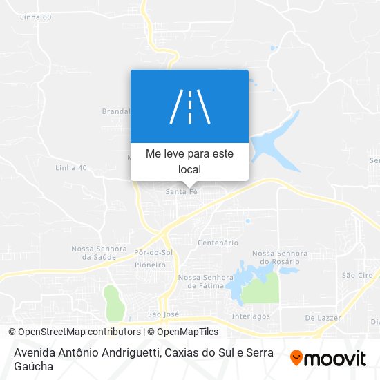 Avenida Antônio Andriguetti mapa