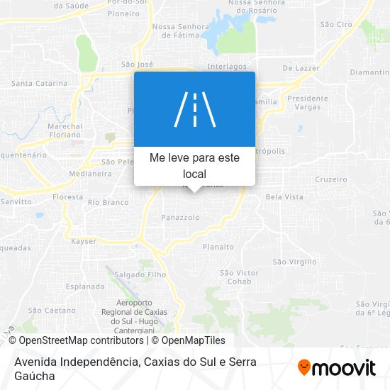 Avenida Independência mapa