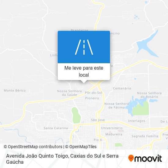 Avenida João Quinto Toigo mapa