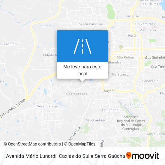 Avenida Mário Lunardi mapa