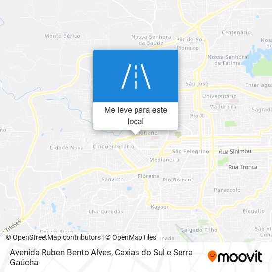 Avenida Ruben Bento Alves mapa