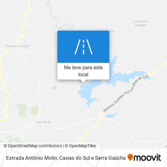 Estrada Antônio Molin mapa