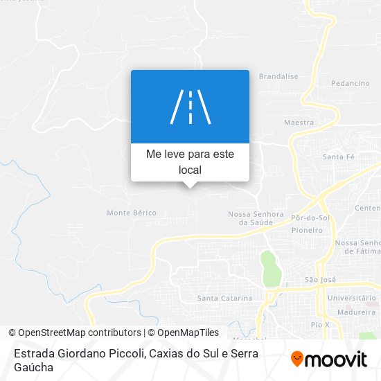 Estrada Giordano Piccoli mapa