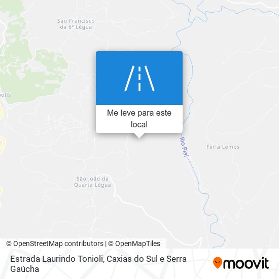 Estrada Laurindo Tonioli mapa