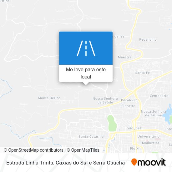 Estrada Linha Trinta mapa