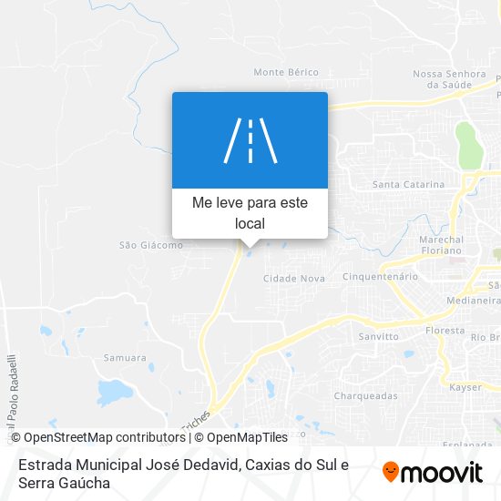 Estrada Municipal José Dedavid mapa