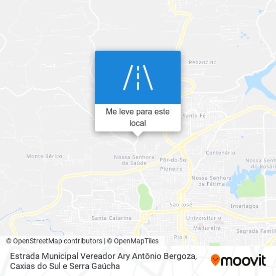 Estrada Municipal Vereador Ary Antônio Bergoza mapa