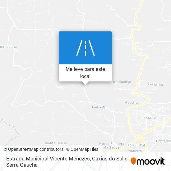 Estrada Municipal Vicente Menezes mapa