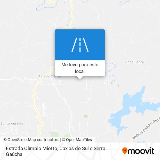 Estrada Olímpio Miotto mapa