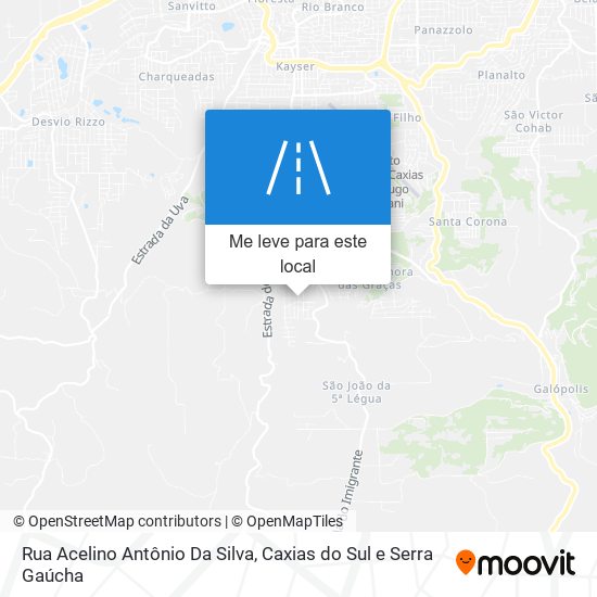 Rua Acelino Antônio Da Silva mapa