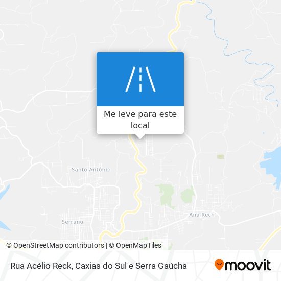 Rua Acélio Reck mapa