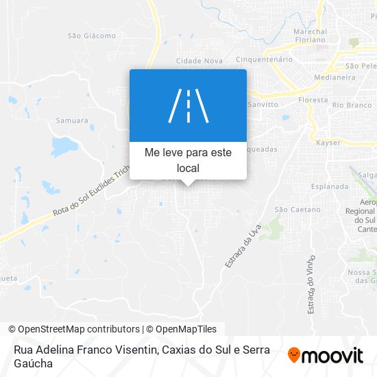 Rua Adelina Franco Visentin mapa