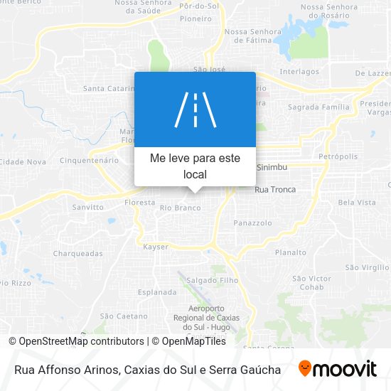 Rua Affonso Arinos mapa