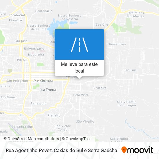 Rua Agostinho Pevez mapa