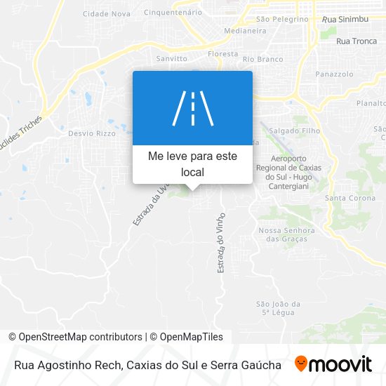 Rua Agostinho Rech mapa