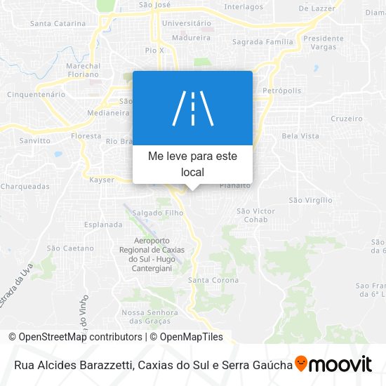 Rua Alcides Barazzetti mapa