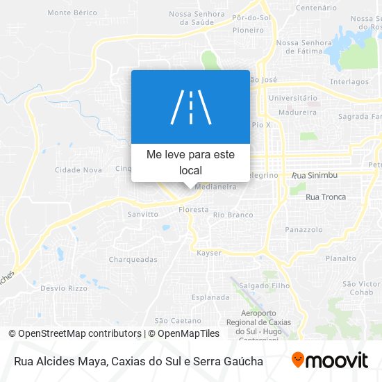Rua Alcides Maya mapa