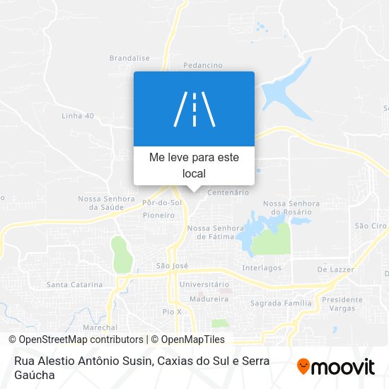 Rua Alestio Antônio Susin mapa