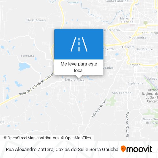 Rua Alexandre Zattera mapa