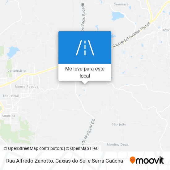 Rua Alfredo Zanotto mapa