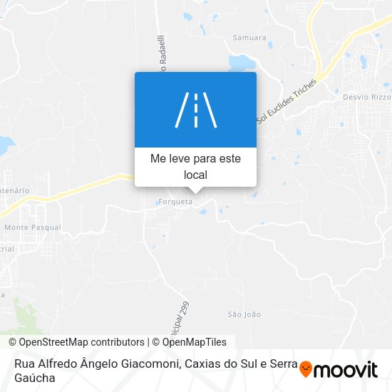 Rua Alfredo Ângelo Giacomoni mapa