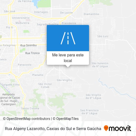 Rua Algeny Lazarotto mapa
