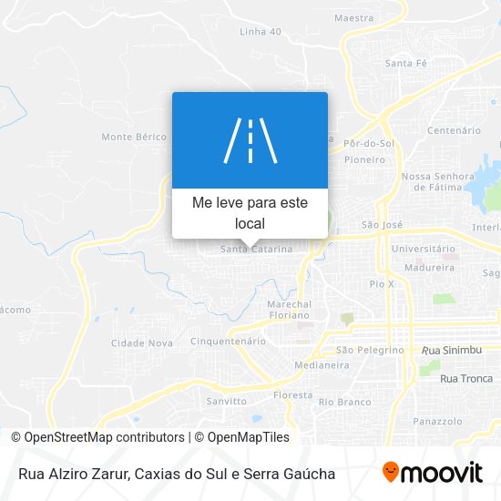 Rua Alziro Zarur mapa