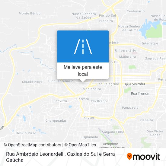 Rua Ambrósio Leonardelli mapa