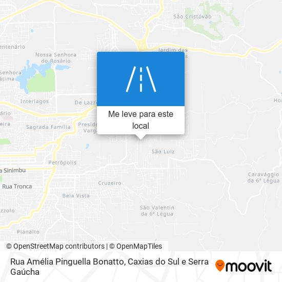 Rua Amélia Pinguella Bonatto mapa