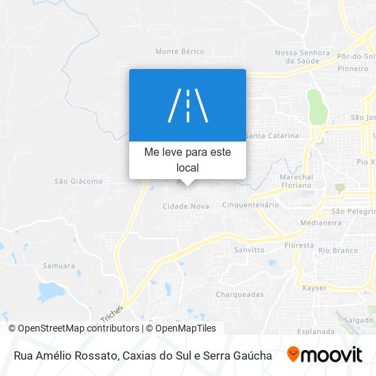 Rua Amélio Rossato mapa