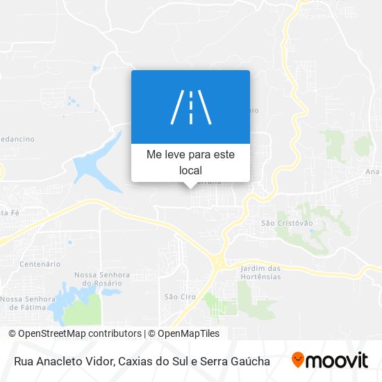 Rua Anacleto Vidor mapa