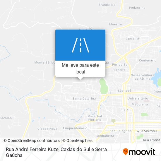 Rua André Ferreira Kuze mapa