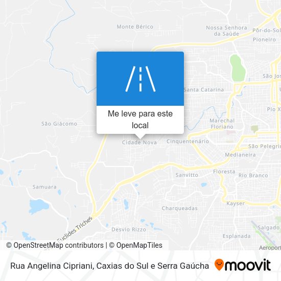 Rua Angelina Cipriani mapa