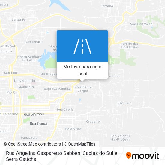 Rua Angelina Gasparetto Sebben mapa
