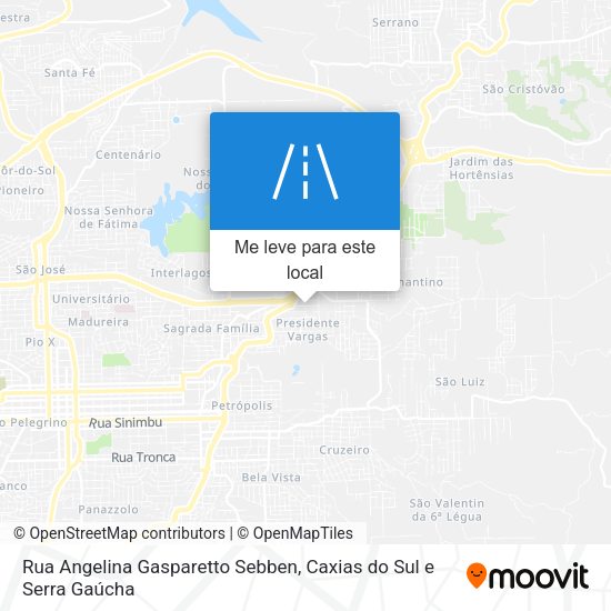 Rua Angelina Gasparetto Sebben mapa