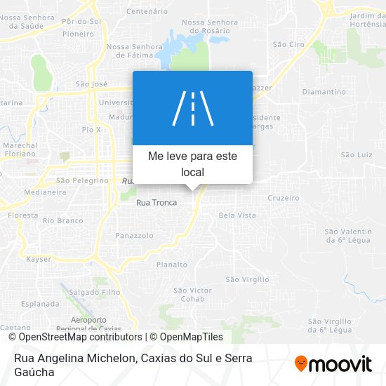 Rua Angelina Michelon mapa