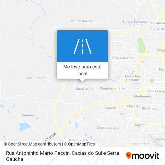 Rua Antoninho Mário Peccin mapa