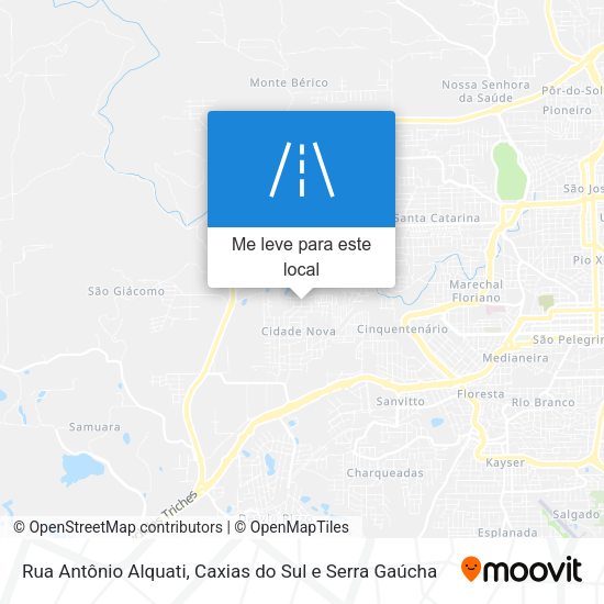 Rua Antônio Alquati mapa