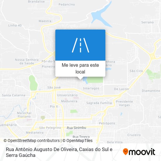 Rua Antônio Augusto De Oliveira mapa