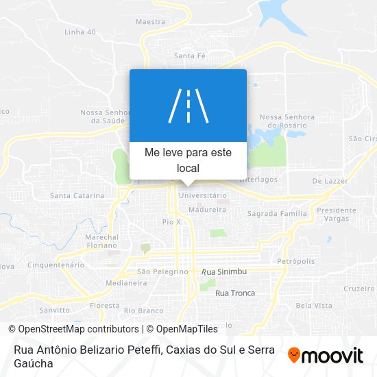 Rua Antônio Belizario Peteffi mapa