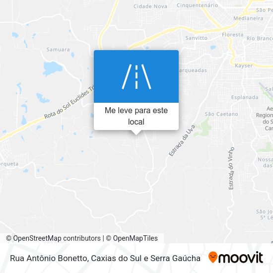 Rua Antônio Bonetto mapa