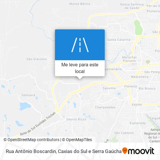 Rua Antônio Boscardin mapa