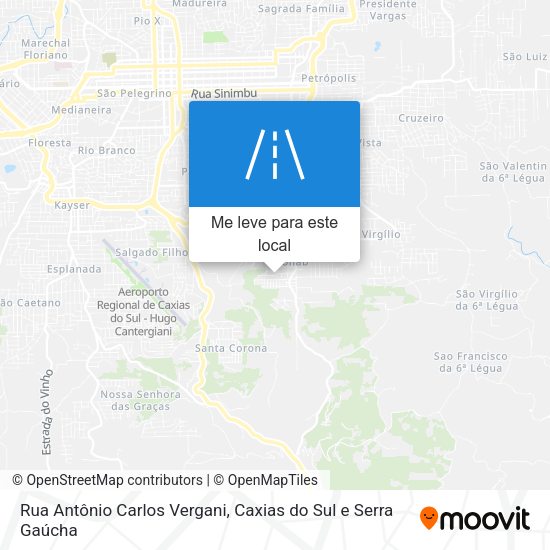 Rua Antônio Carlos Vergani mapa